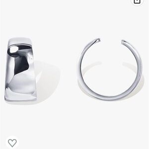 Silver Wide Cuff Earring - Set of Two - NWOT